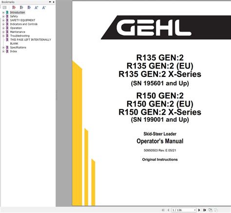 gehl r135 manual